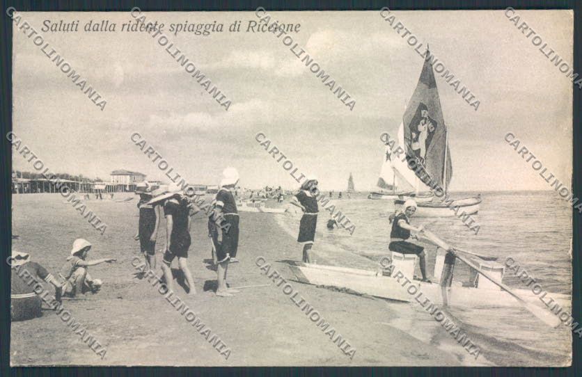 Rimini Riccione cartolina MQ1963 – fronte
