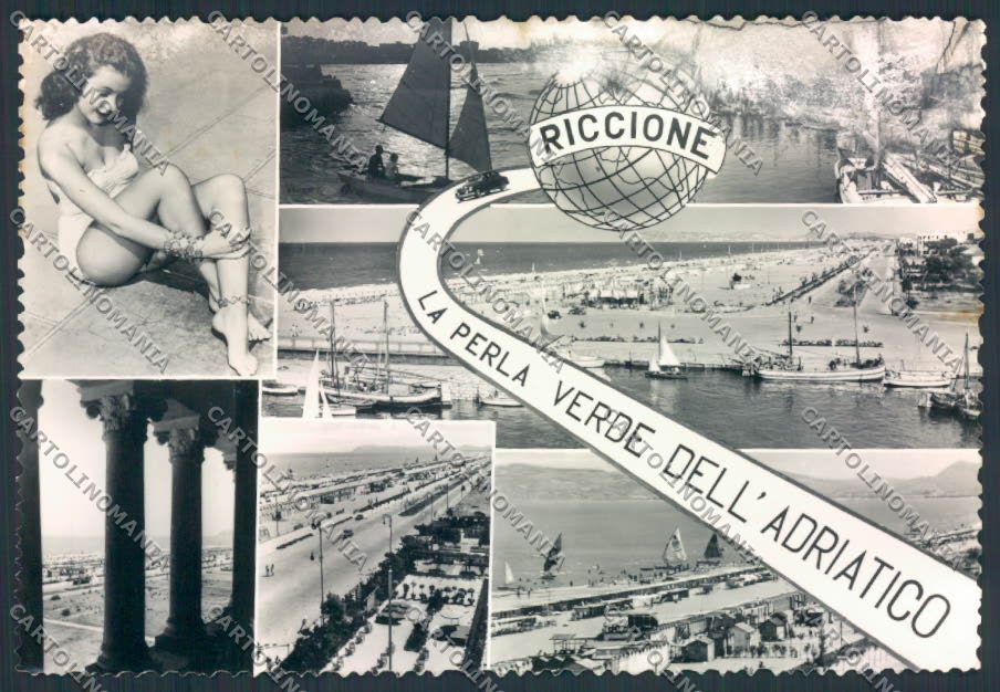 Rimini Riccione ABRASA Foto FG cartolina MQ1979 – fronte