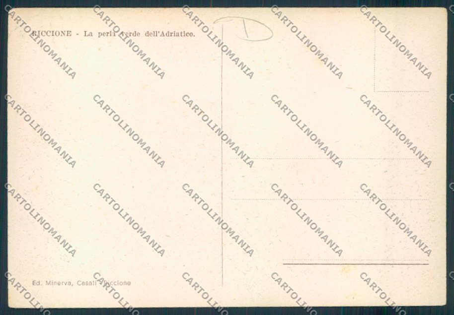 Rimini Riccione FG cartolina MQ1982 – retro