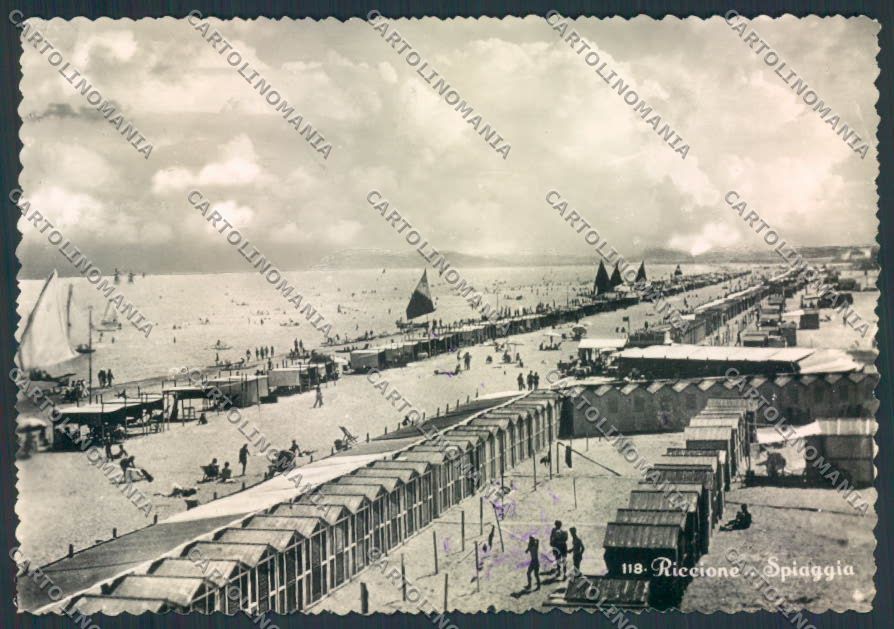 Rimini Riccione Foto FG cartolina MQ1985 – fronte