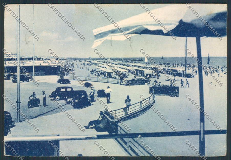 Rimini Riccione PIEGHINA FG cartolina MQ1987 – fronte