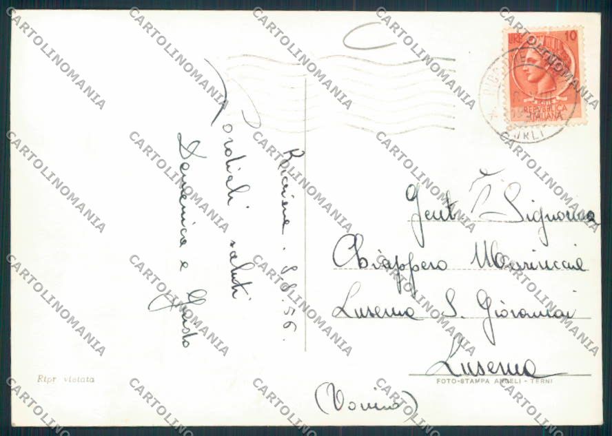 Rimini Riccione Foto FG cartolina MQ1991 – retro