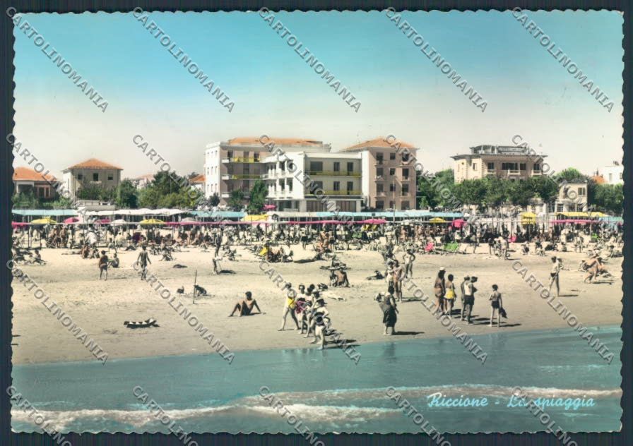 Rimini Riccione Foto FG cartolina MQ1992 – fronte