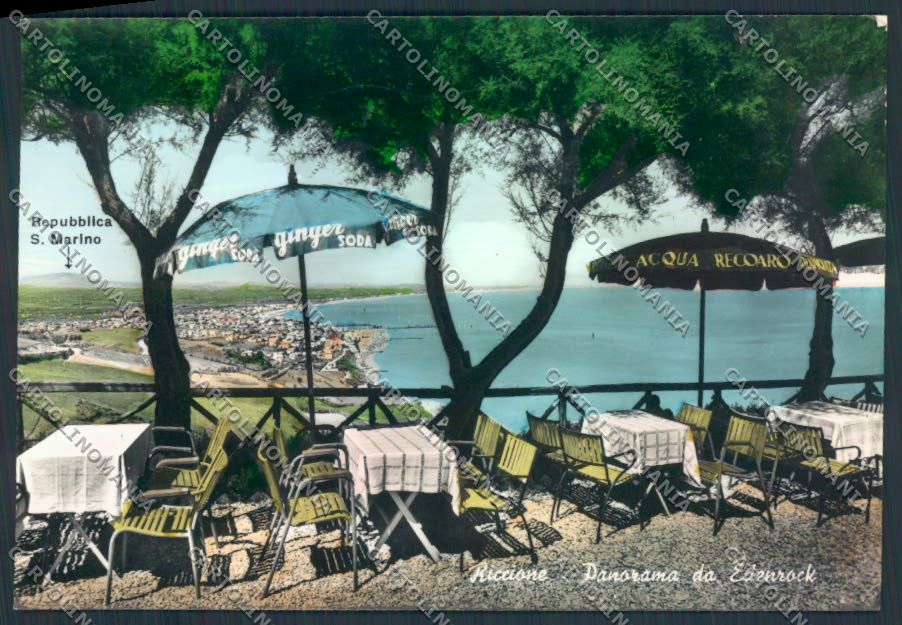 Rimini Riccione Foto FG cartolina MQ1993 – fronte