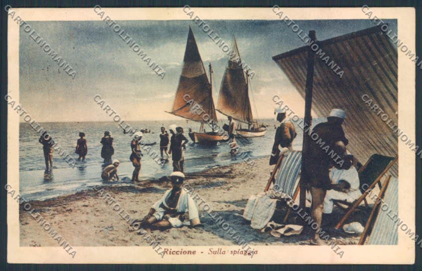 Rimini Riccione SCOLLATA cartolina MQ2013 – fronte