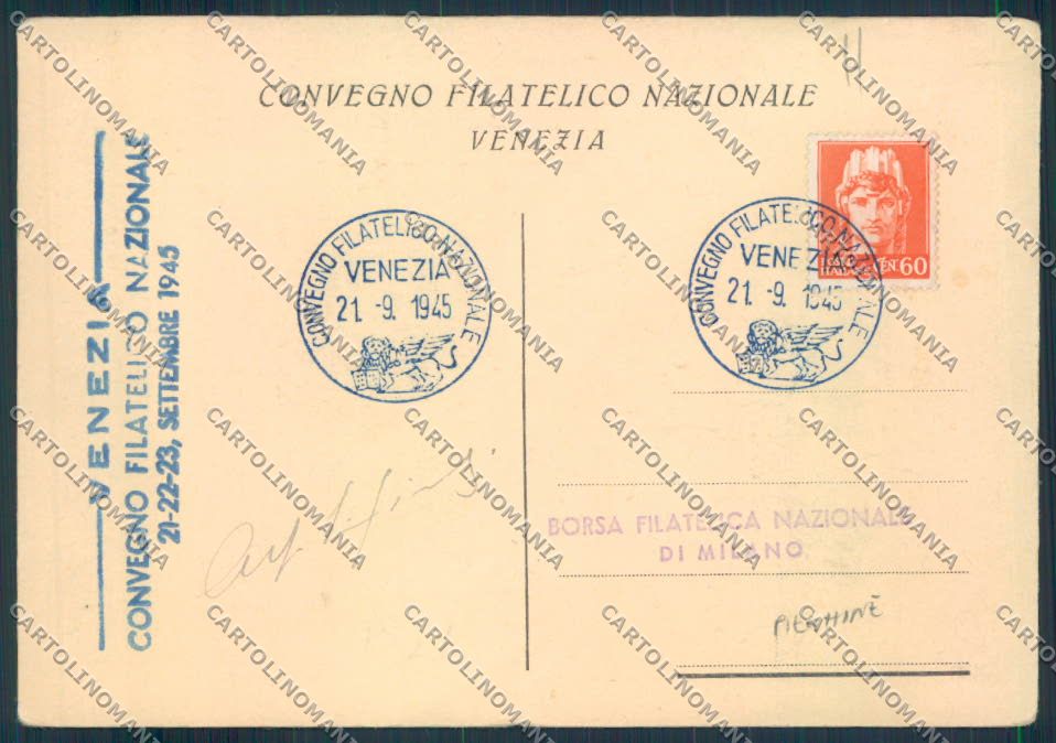 Venezia città Filatelia PIEGHINE FG cartolina MQ2039 – retro