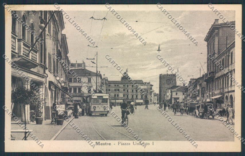 Venezia Mestre Filobus cartolina MQ2199 – fronte