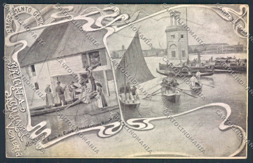 Venezia Lagunari Inondazione 1903 cartolina MQ2227 – fronte