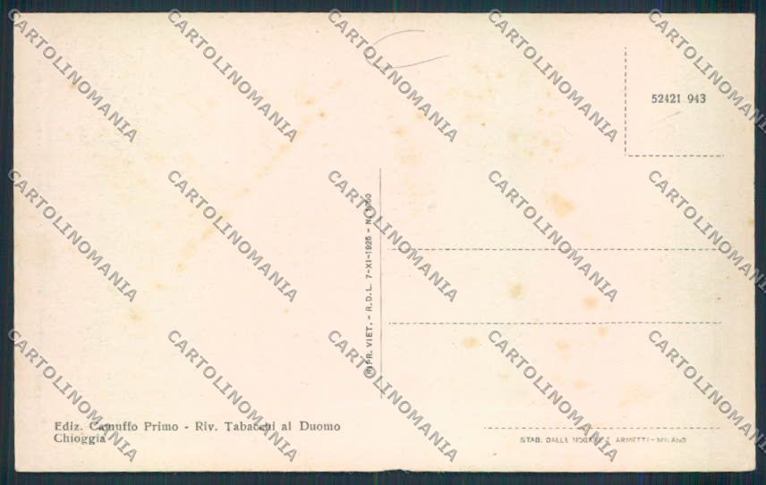 Venezia Chioggia cartolina MQ2249 – retro