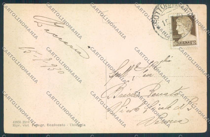 Venezia Sottomarina cartolina MQ2307 – retro