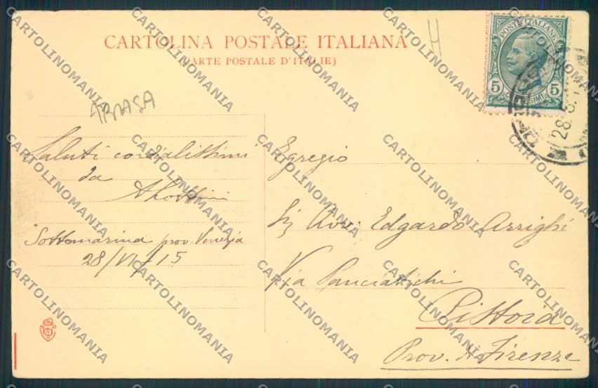 Venezia Sottomarina ABRASA cartolina MQ2318 – retro