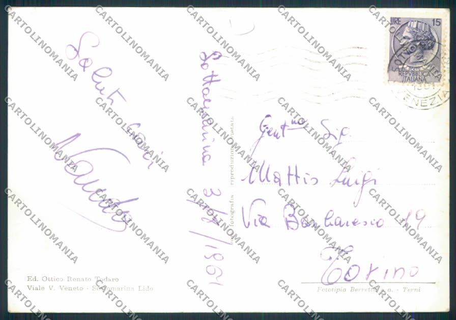 Venezia Sottomarina Foto FG cartolina MQ2322 – retro