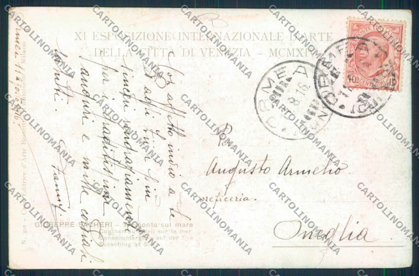 Venezia città Sacheri cartolina MQ2346 – retro