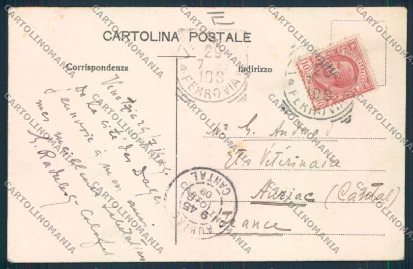 Venezia città Squero Trovaso cartolina MQ2372 – retro