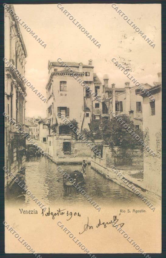 Venezia città Rio Agostin cartolina MQ2387 – fronte