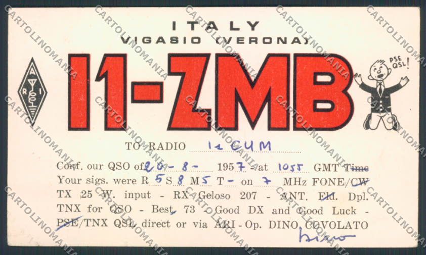 Verona Radioamatori Vigasio PIEGA cartolina MQ2433 – fronte