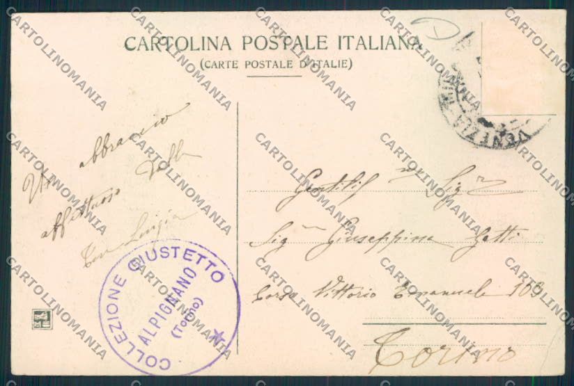 Verona città Via Pellicciai PIEGHINA cartolina MQ2457 – retro