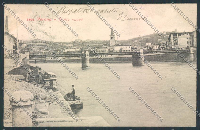 Verona città Ponte Nuovo cartolina MQ2467 – fronte