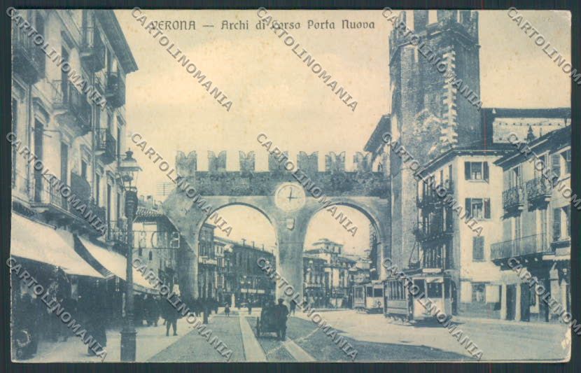 Verona città Tram cartolina MQ2472 – fronte