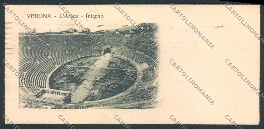 Verona città Arena mini cartolina MQ2475 – fronte