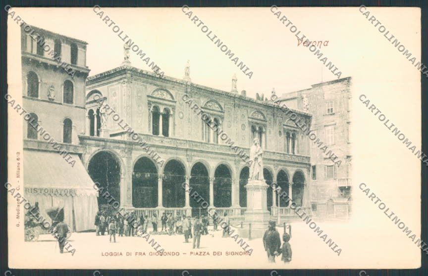 Verona città Dante cartolina MQ2479 – fronte