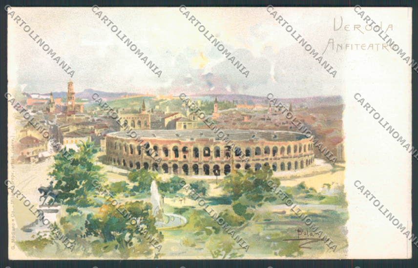 Verona Illustrata città cartolina MQ2486 – fronte