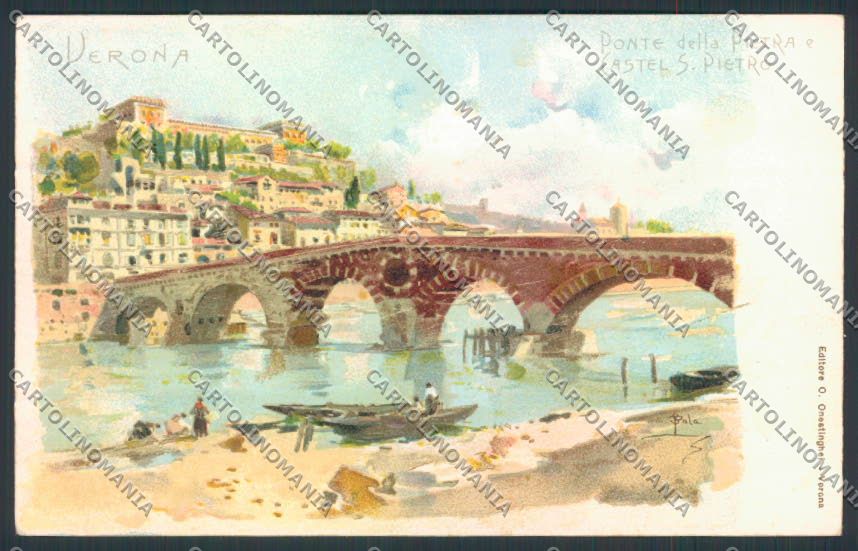 Verona Illustrata città cartolina MQ2488 – fronte