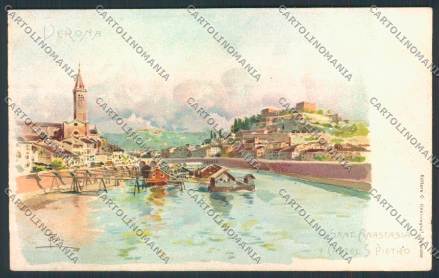 Verona Illustrata città cartolina MQ2489 – fronte