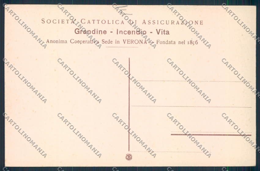 Verona Roma Assicurazione cartolina MQ2503 – retro