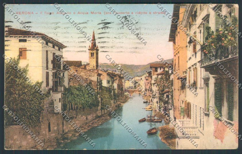 Verona città Adigetto cartolina MQ2524 – fronte