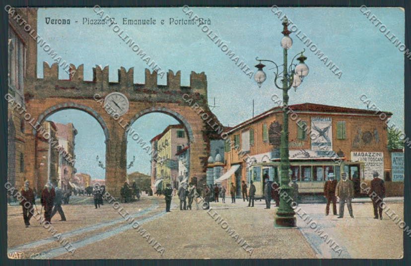 Verona città Tram cartolina MQ2525 – fronte