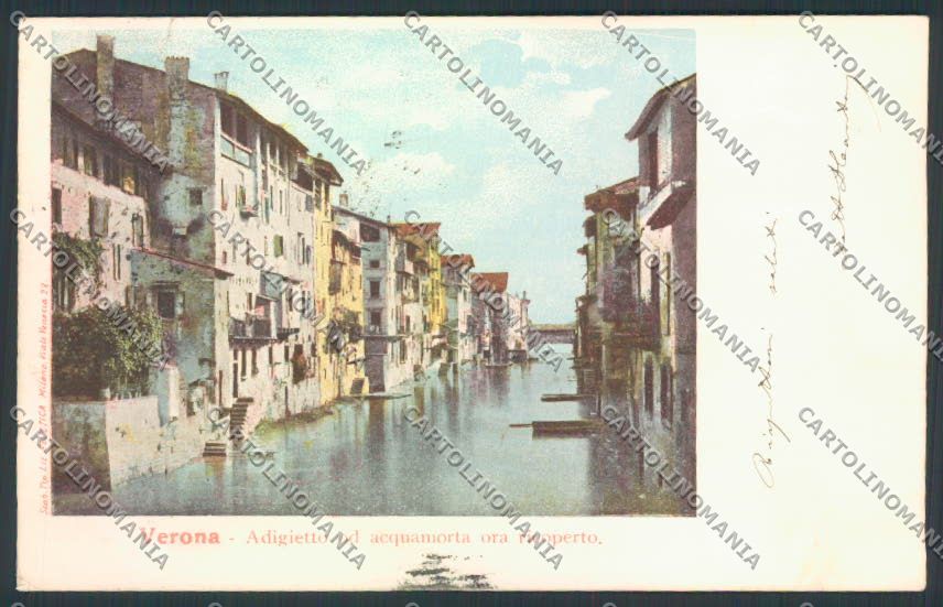 Verona città Adigetto cartolina MQ2536 – fronte
