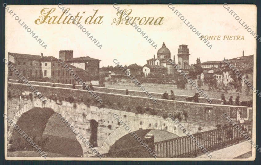 Verona città Ponte Pietra cartolina MQ2544 – fronte