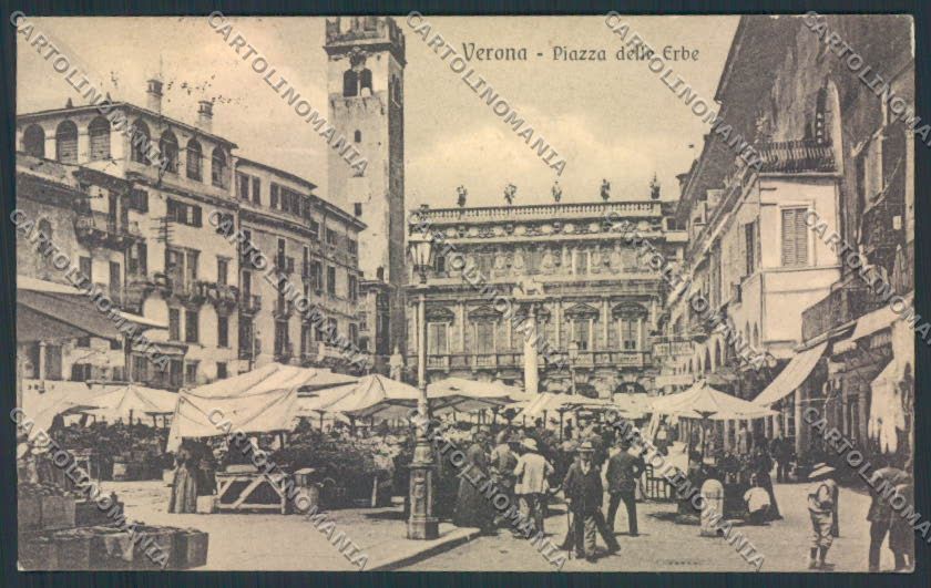 Verona città Piazza Erbe Mercato cartolina MQ2550 – fronte