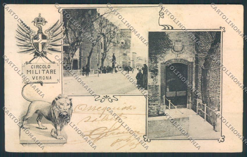 Verona città Circolo Militare cartolina MQ2569 – fronte