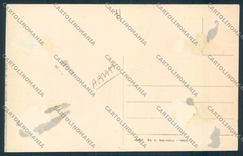 Verona Ponte Umberto I Tram ABRASA cartolina MQ2581 – retro