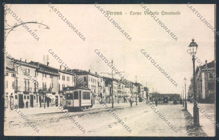 Verona città Tram cartolina MQ2603 – fronte