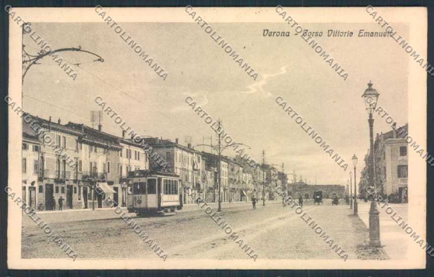 Verona città Tram cartolina MQ2605 – fronte