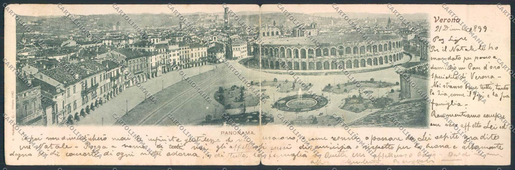 Verona città Doppia cartolina MQ2609 – fronte