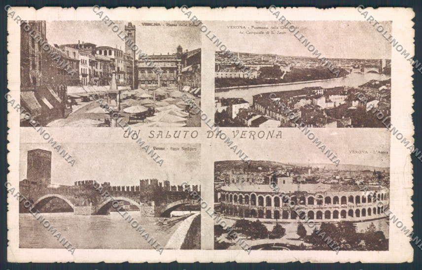 Verona città Saluti da cartolina MQ2640 – fronte