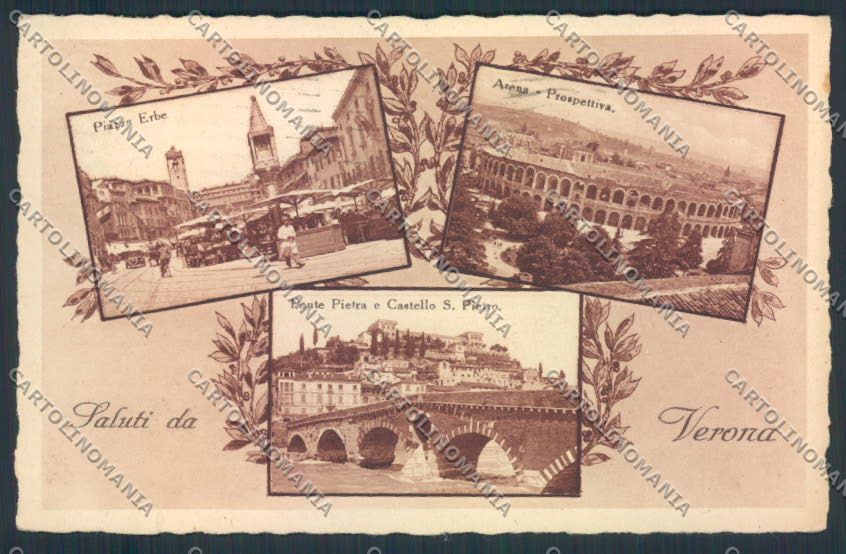 Verona città Saluti da cartolina MQ2644 – fronte