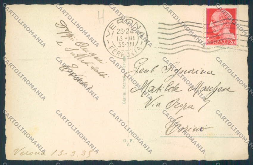 Verona città Saluti da cartolina MQ2644 – retro