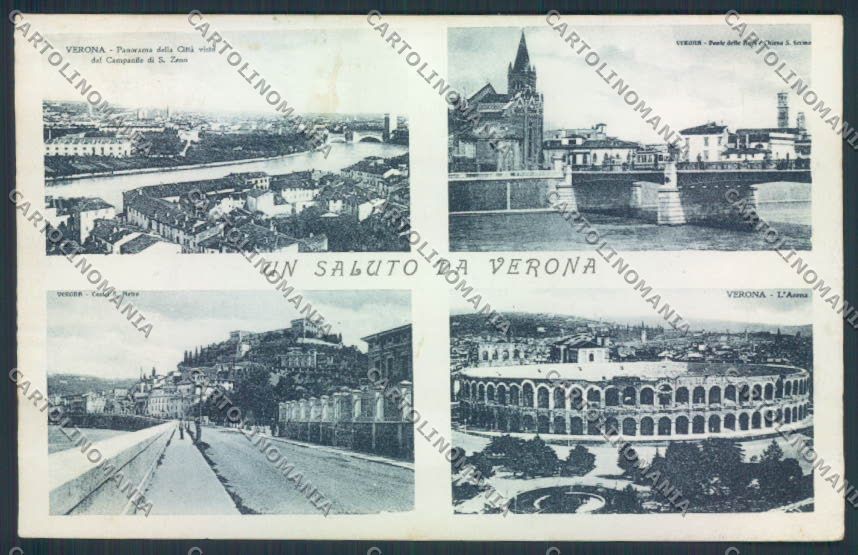 Verona città Saluti da cartolina MQ2645 – fronte