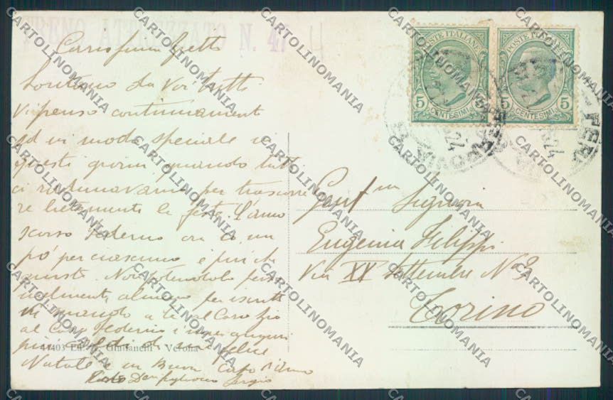 Verona città Saluti da cartolina MQ2645 – retro