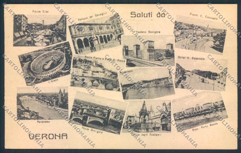 Verona città Saluti da cartolina MQ2651 – fronte