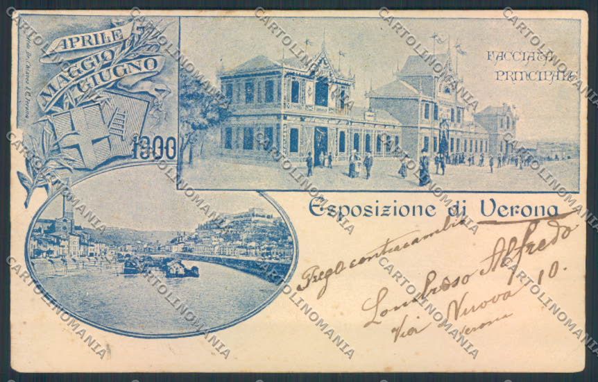 Verona città Esposizione 1900 cartolina MQ2662 – fronte