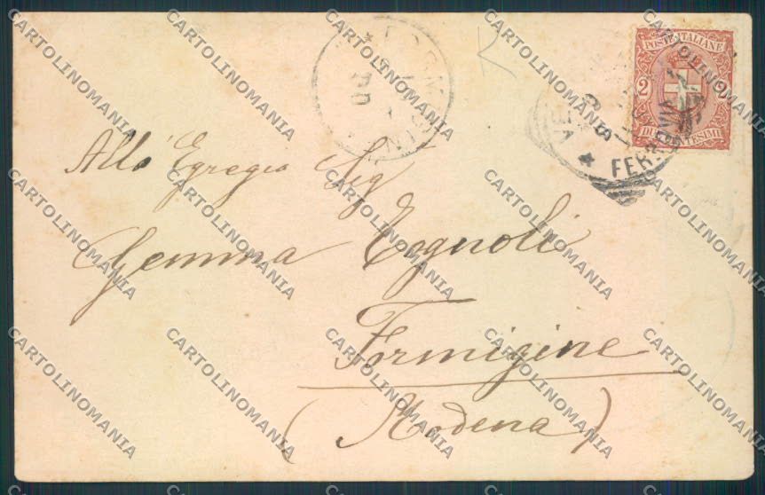 Verona città Esposizione 1900 cartolina MQ2662 – retro