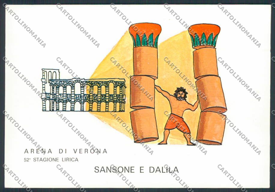 Verona Festival Opera 1974 Lirica FG cartolina MQ2672 – fronte