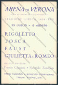 Verona Festival Opera Arena 1939 FG cartolina MQ2682 – fronte