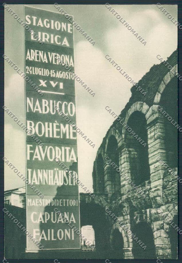 Verona Festival Opera Arena FG cartolina MQ2686 – fronte